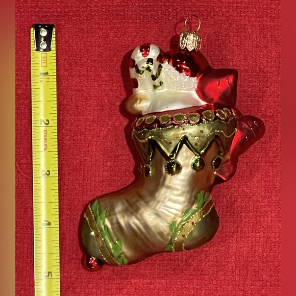 Old World Christmas Teddy Bear Christmas Ornament Blown Glass - Picture 2 of 5